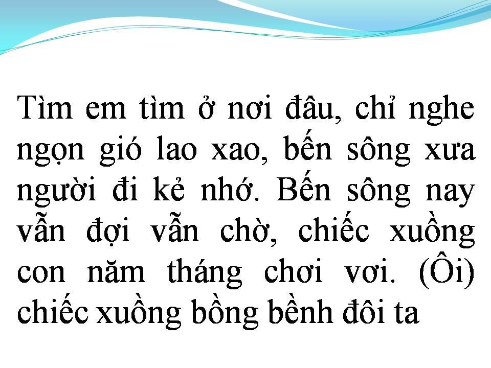 Lời bài hát CHIẾC XUỒNG