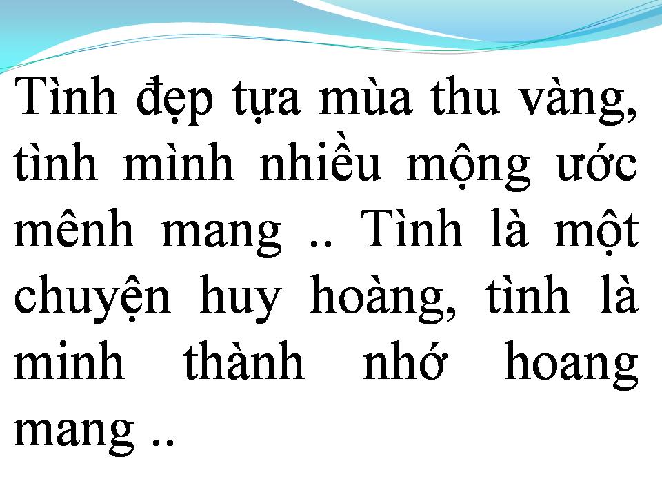 Lời bài hát TÌNH