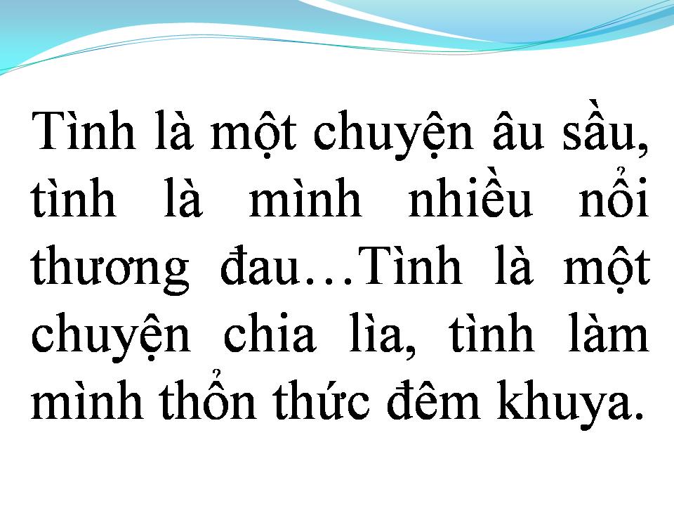 Lời bài hát TÌNH