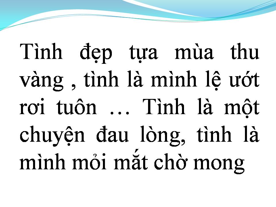 Lời bài hát TÌNH