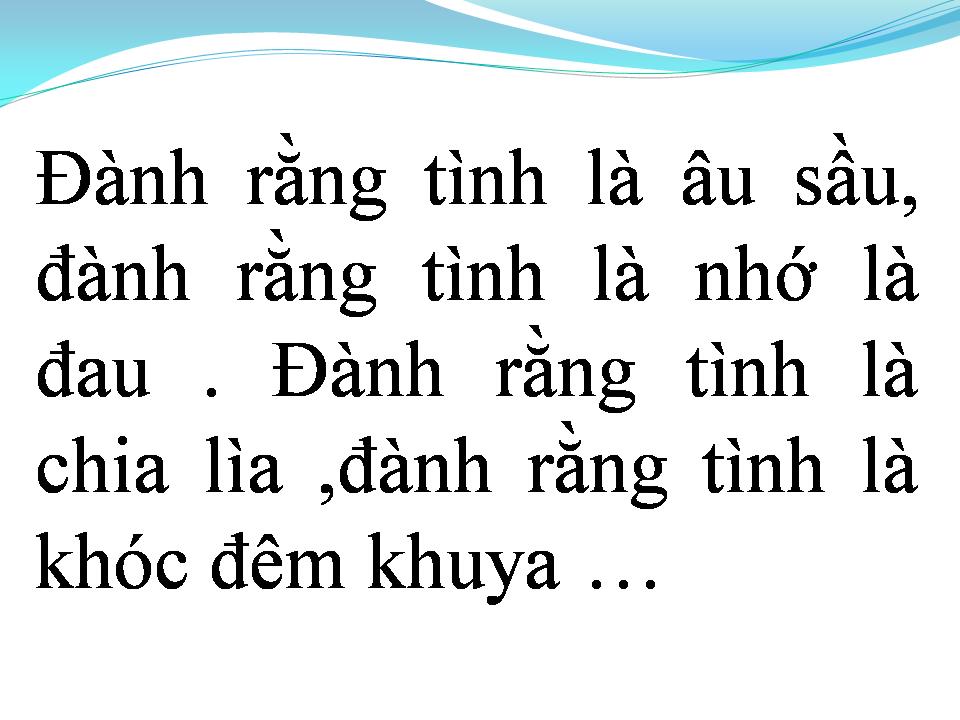 Lời bài hát TÌNH