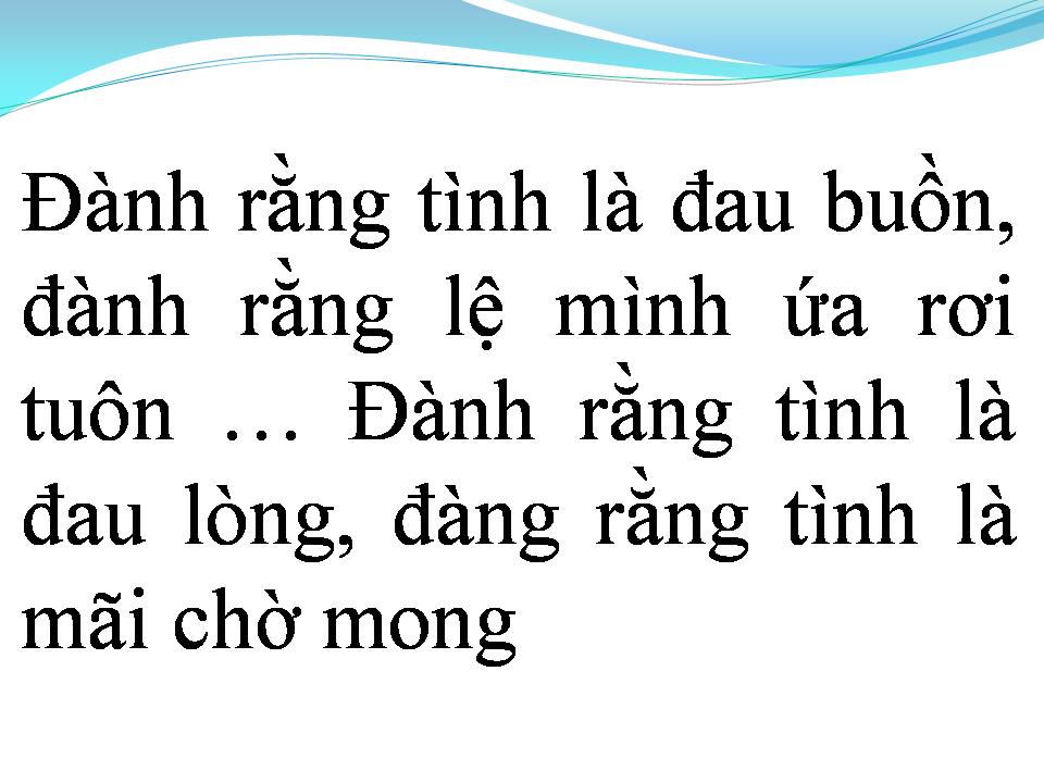 Lời bài hát TÌNH