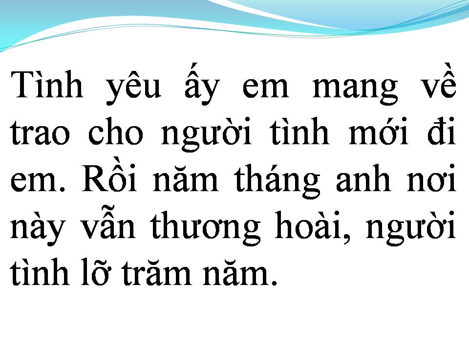 Lời bài hát TÌNH LỠ TRĂM NĂM