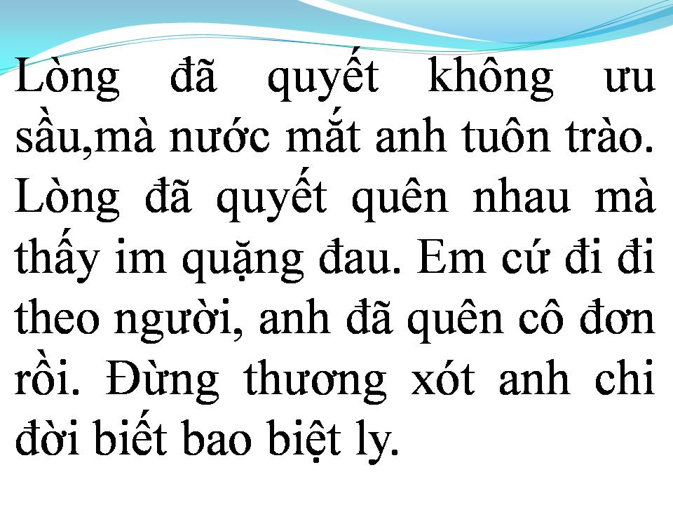 Lời bài hát TÌNH LỠ TRĂM NĂM