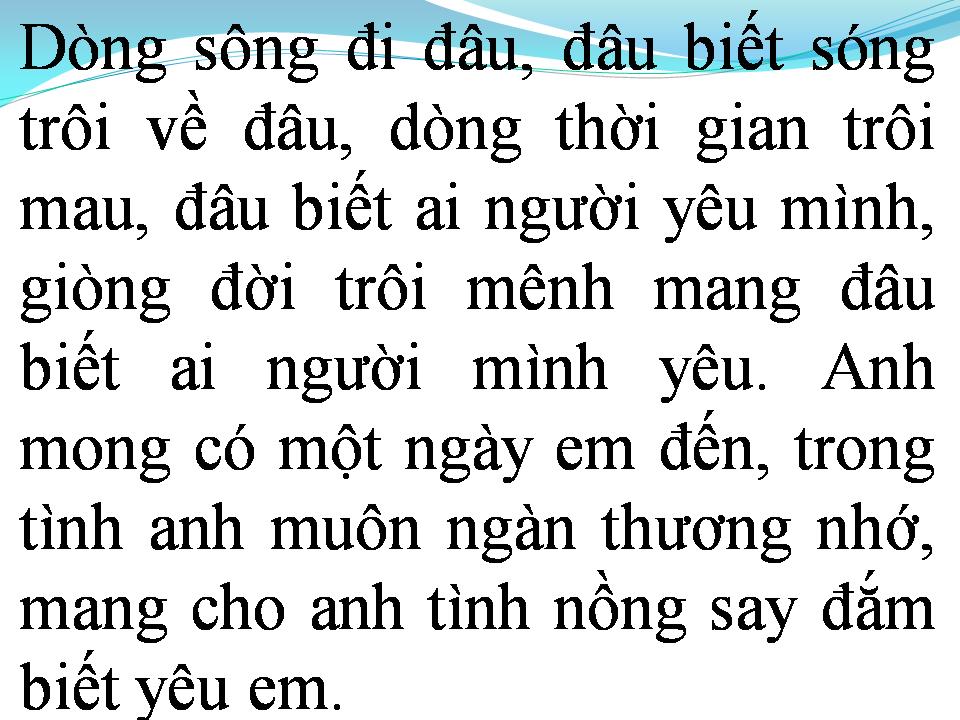 Lời bài hát TÌNH MÊNH MANG