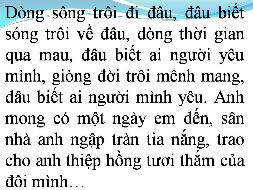 Lời bài hát TÌNH MÊNH MANG