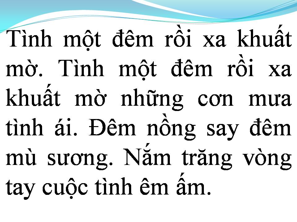 Lời bài hát TÌNH MỘT ĐÊM