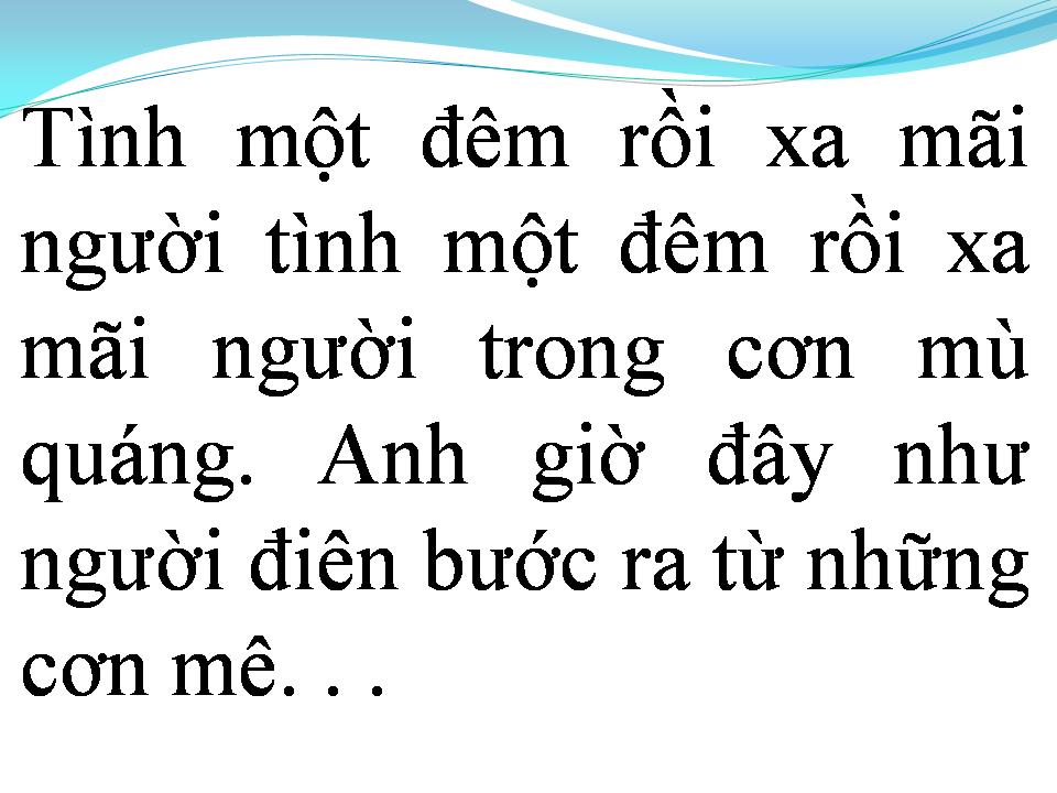 Lời bài hát TÌNH MỘT ĐÊM