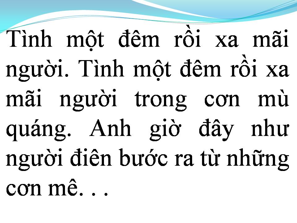 Lời bài hát TÌNH MỘT ĐÊM