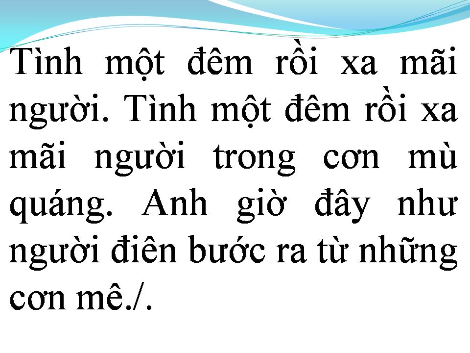 Lời bài hát TÌNH MỘT ĐÊM