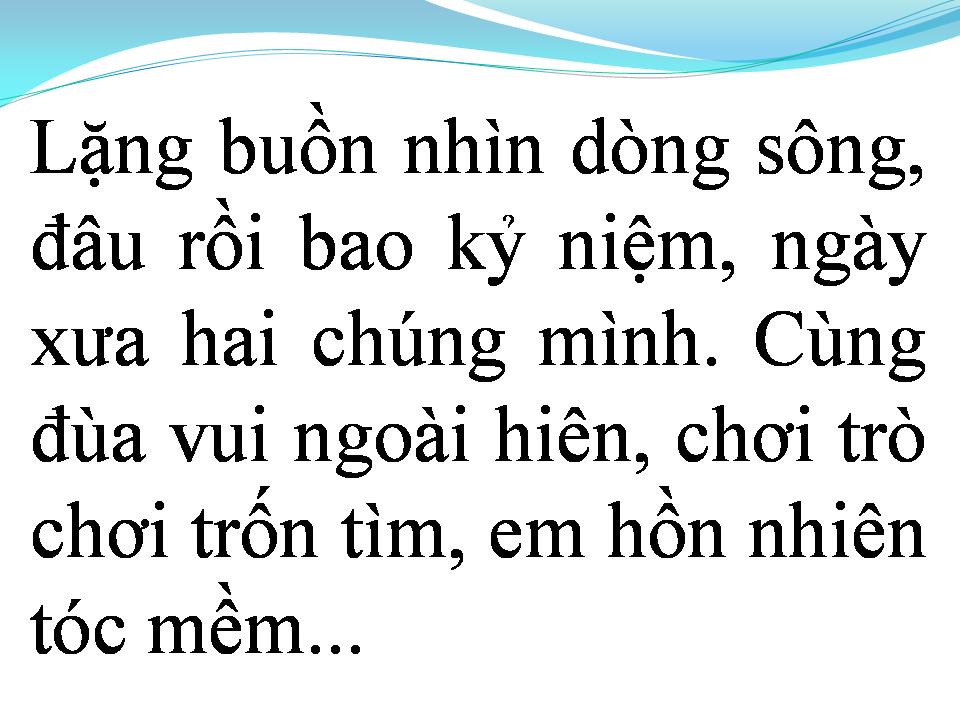Lời bài hát TÌNH NGĂN ĐÔI BỜ