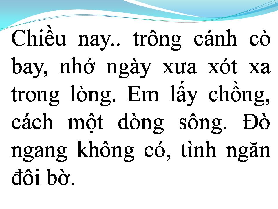 Lời bài hát TÌNH NGĂN ĐÔI BỜ