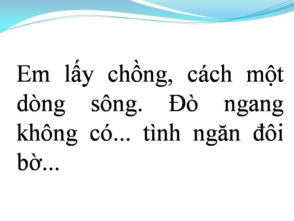 Lời bài hát TÌNH NGĂN ĐÔI BỜ