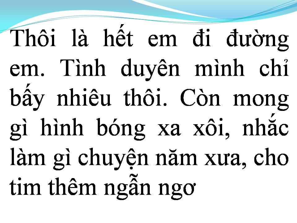 Lời bài hát TÌNH NGHĨA ĐÔI TA CHỈ THẾ THÔI