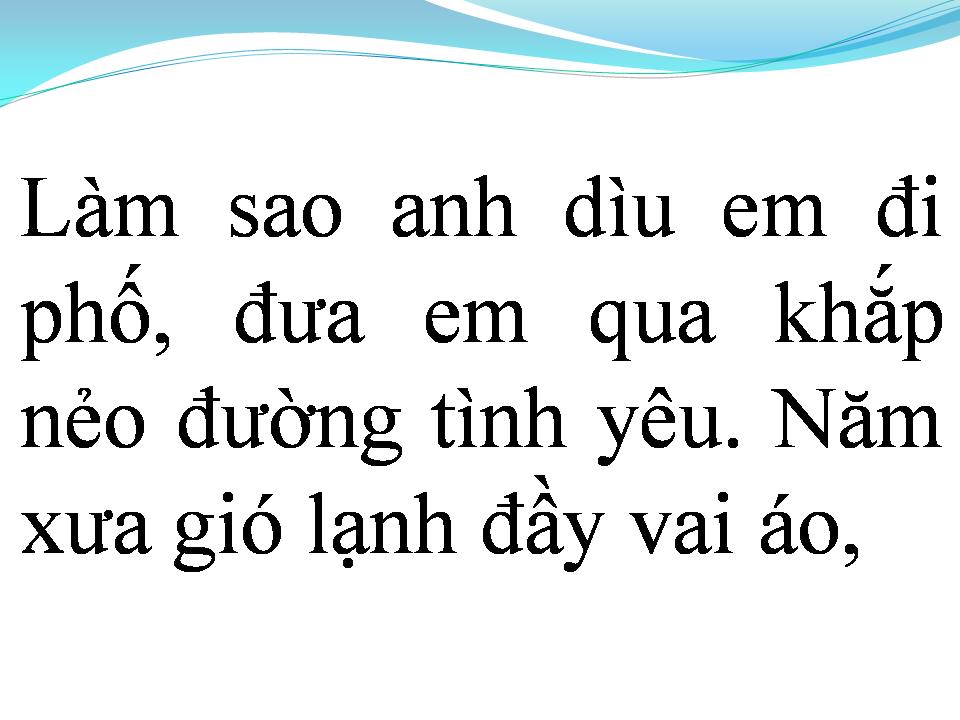 Lời bài hát TÌNH NGƯỜI ĐẦU NON