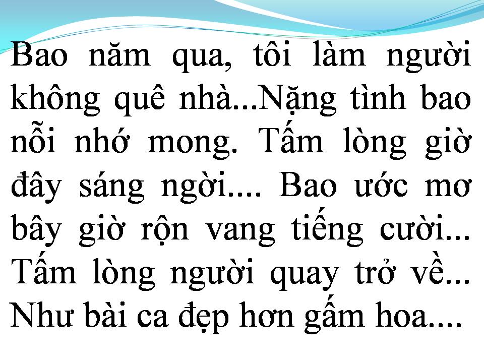 Lời bài hát TÌNH NGƯỜI XA XỨ