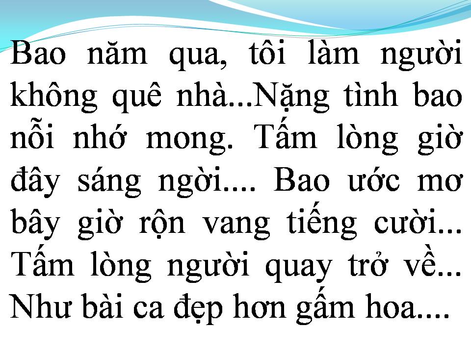 Lời bài hát TÌNH NGƯỜI XA XỨ