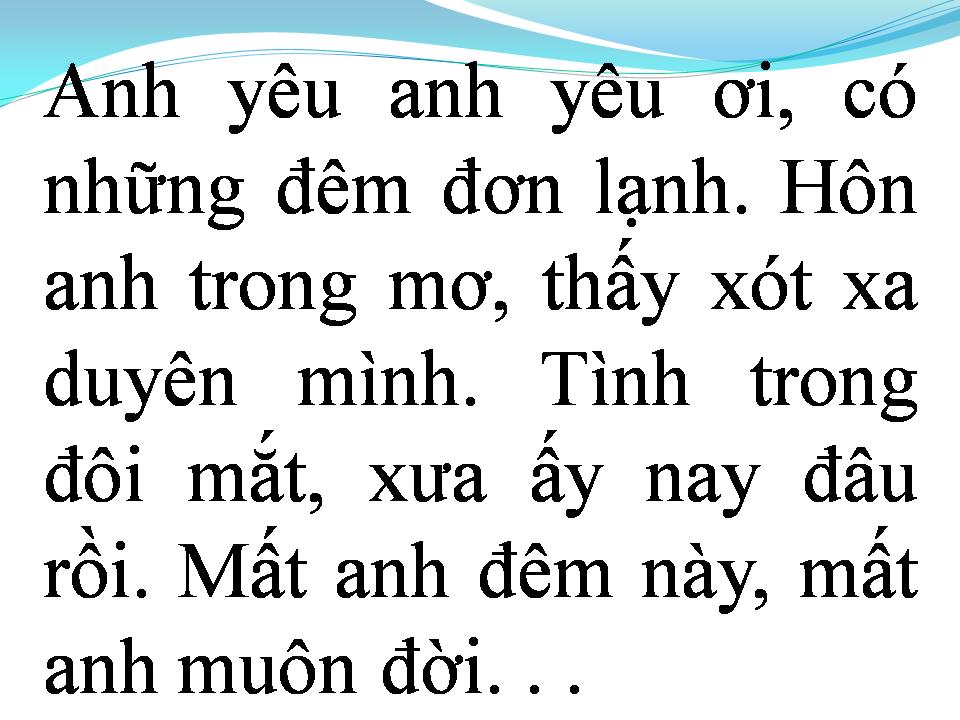Lời bài hát TÌNH NỒNG CHÁY