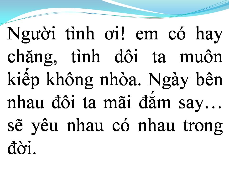 Lời bài hát TÌNH NUỐI TIẾC