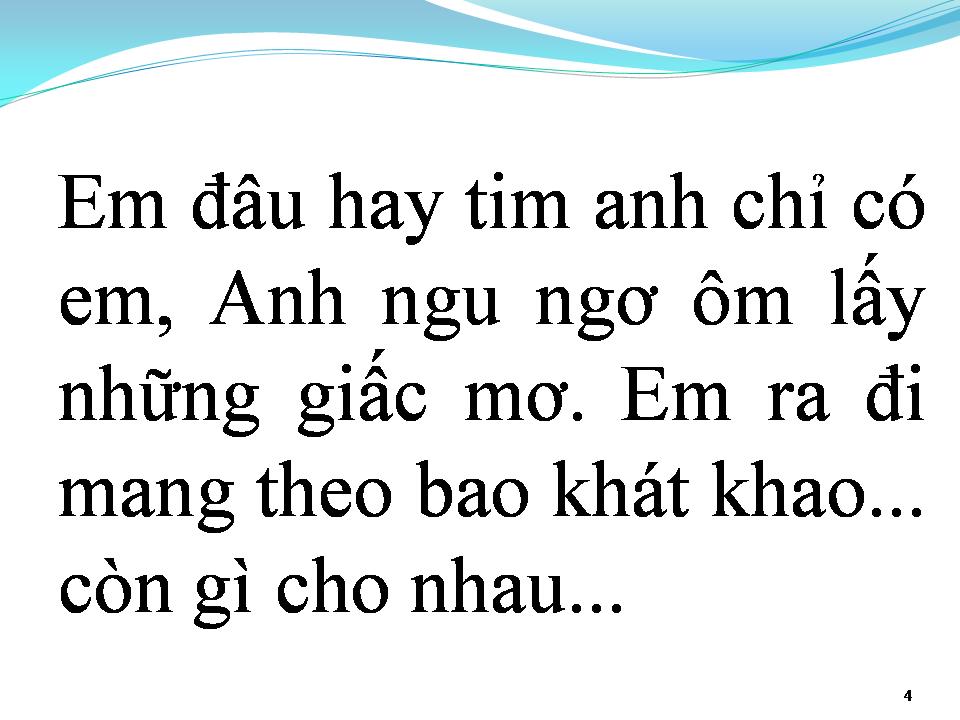 Lời bài hát TÌNH ƠI XIN NGỦ YÊN
