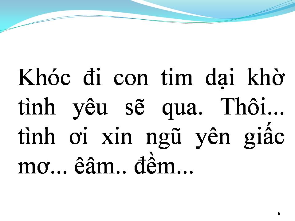Lời bài hát TÌNH ƠI XIN NGỦ YÊN