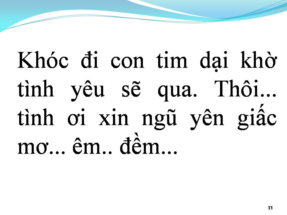 Lời bài hát TÌNH ƠI XIN NGỦ YÊN