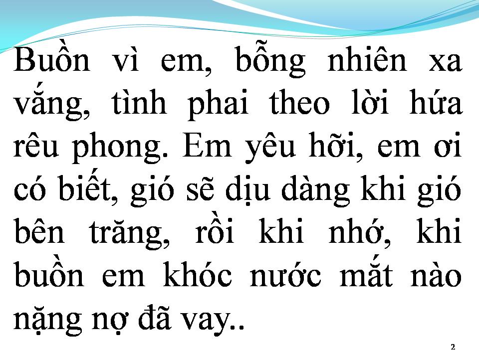 Lời bài hát TÌNH PHAI