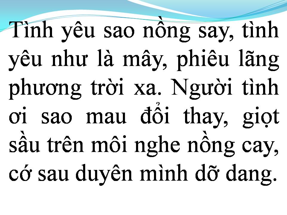 Lời bài hát TÌNH PHIÊU LÃNG