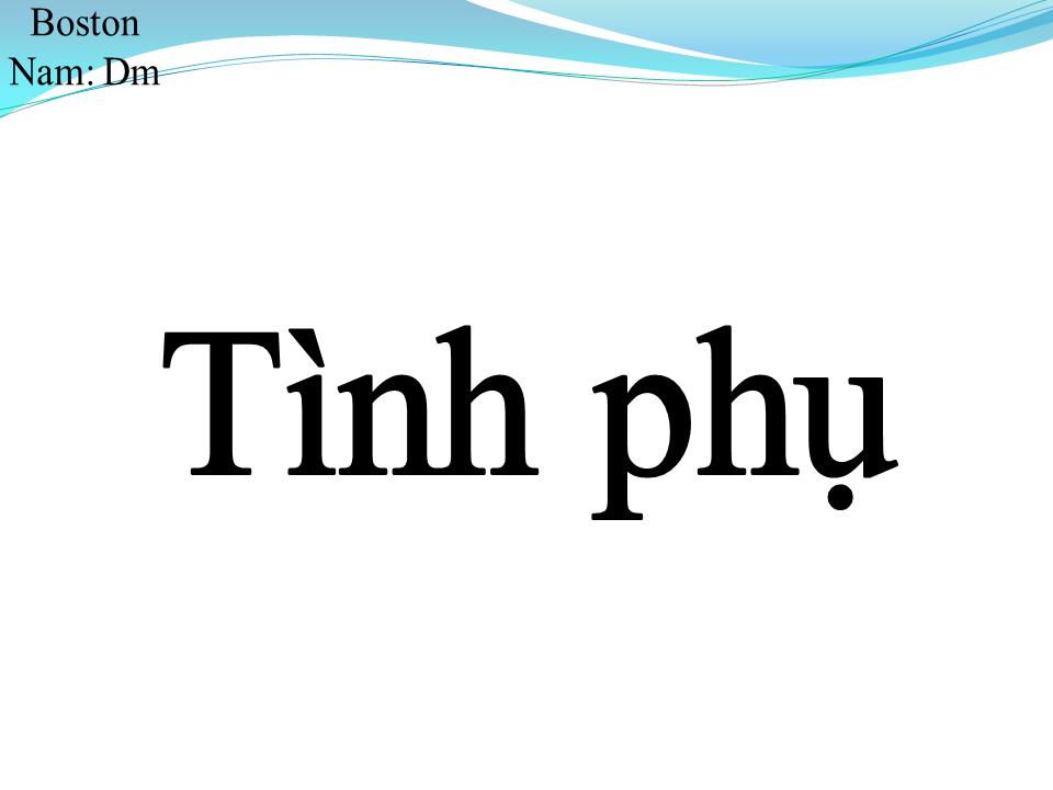 Lời bài hát TÌNH PHỤ