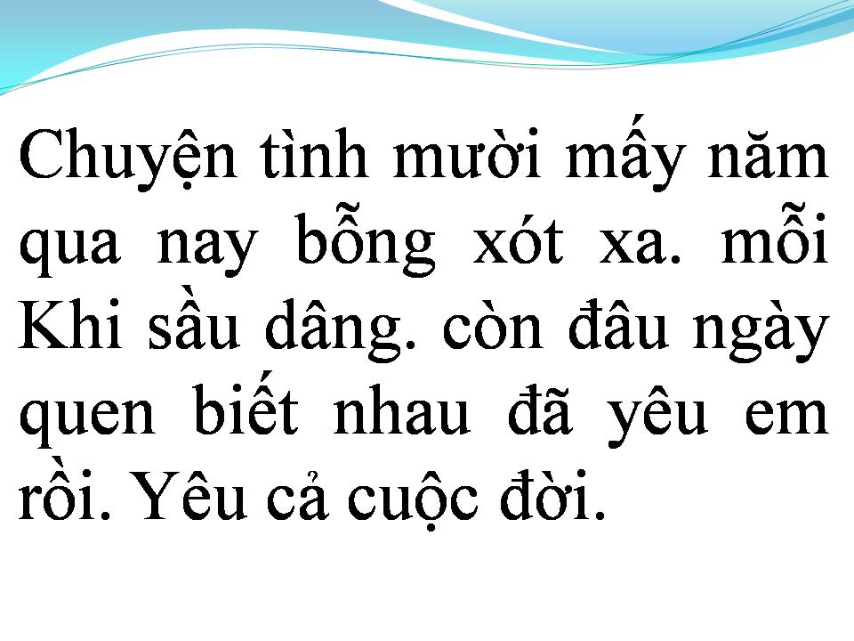 Lời bài hát TÌNH PHỤ