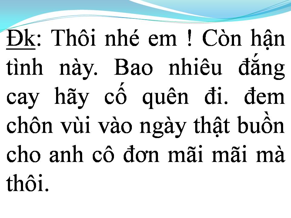 Lời bài hát TÌNH PHỤ