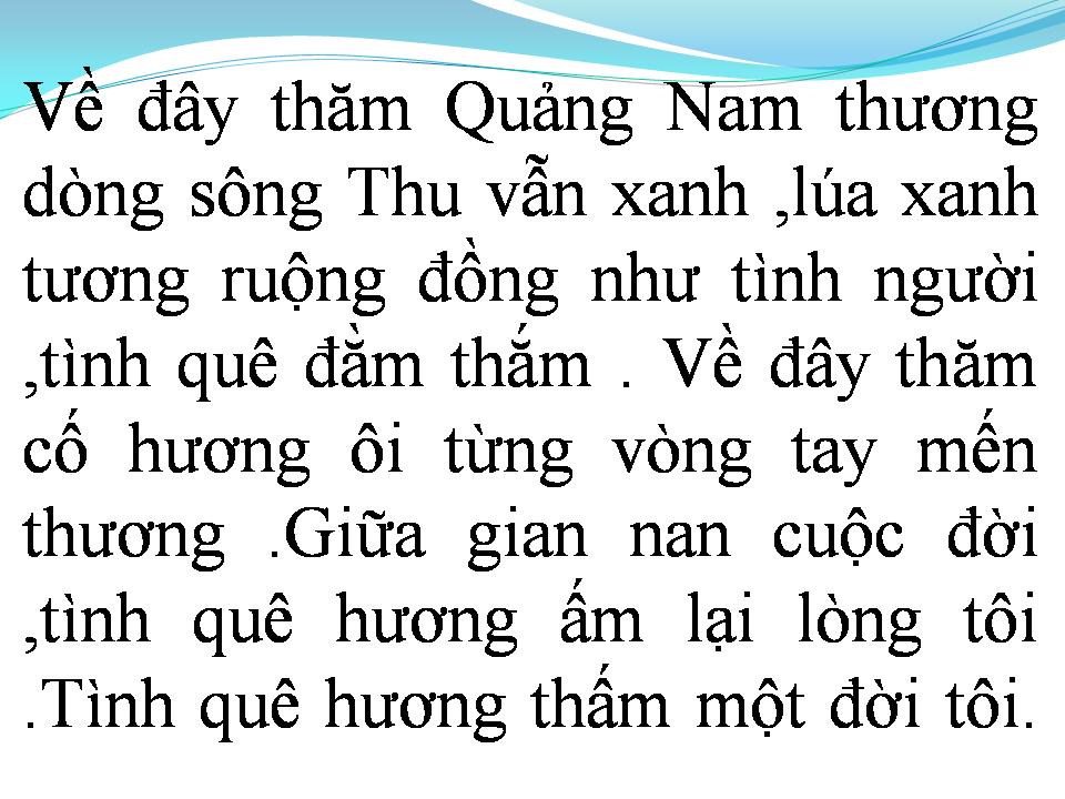 Lời bài hát TÌNH QUÊ