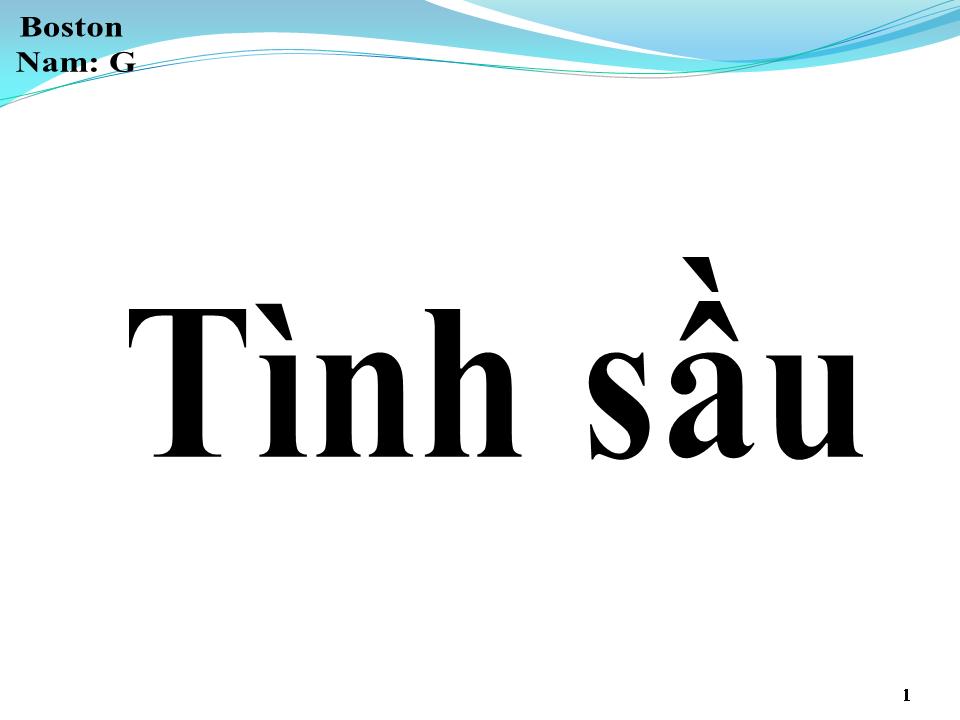 Lời bài hát TÌNH SẦU
