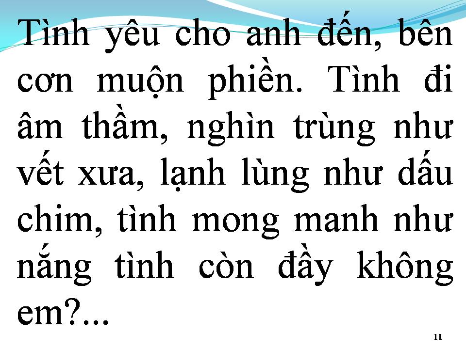 Lời bài hát TÌNH SẦU