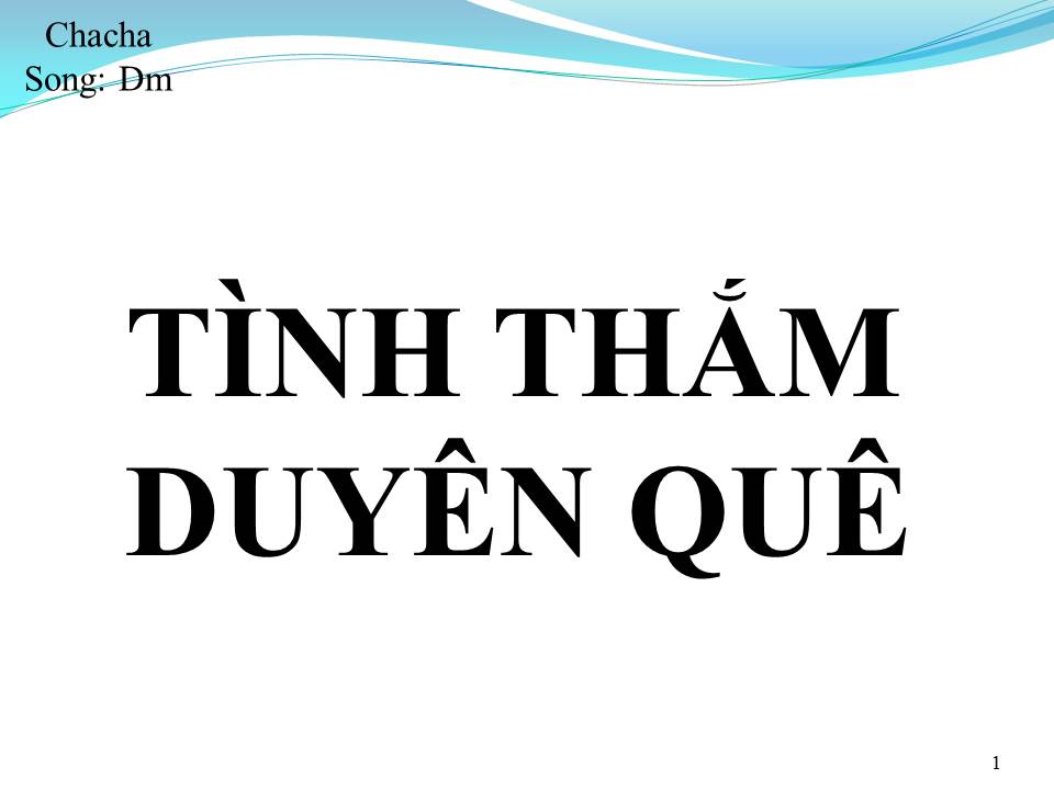 Lời bài hát TÌNH THẮM DUYÊN QUÊ (SONG CA)