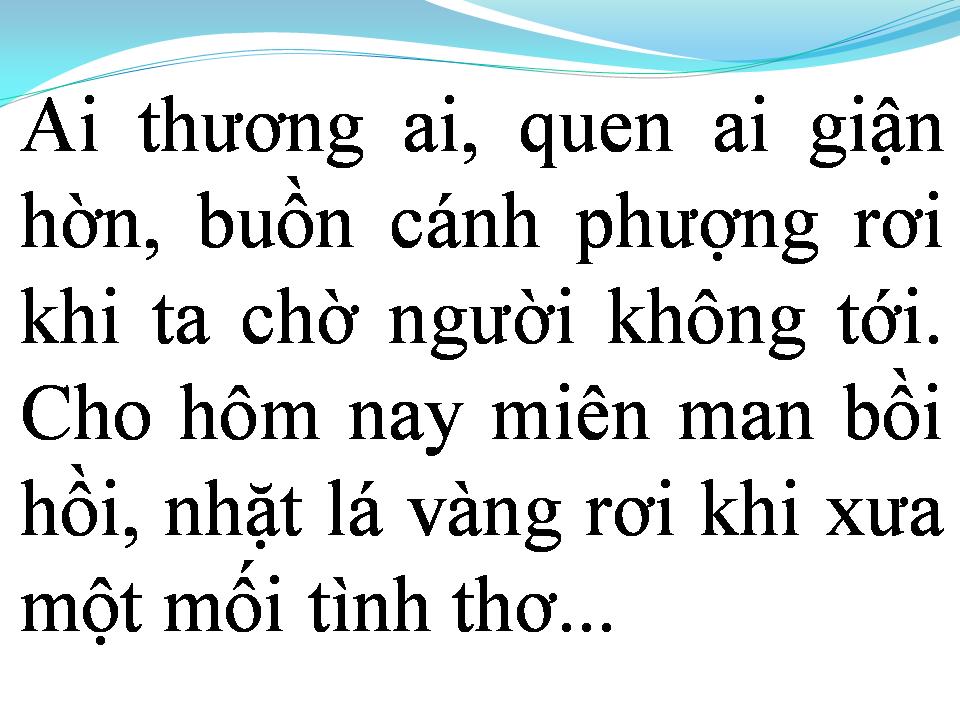 Lời bài hát TÌNH THƠ