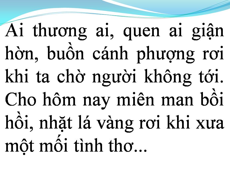 Lời bài hát TÌNH THƠ