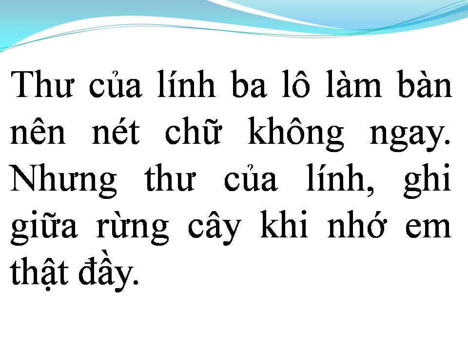 Lời bài hát TÌNH THƯ CỦA LÍNH