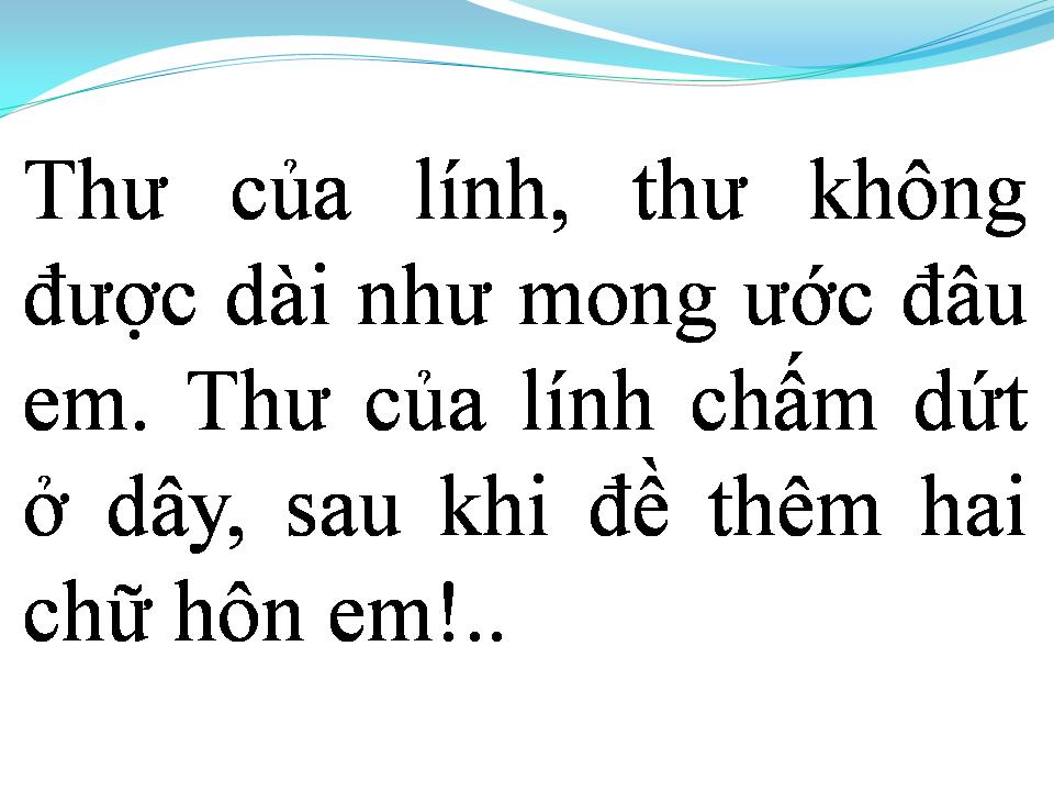 Lời bài hát TÌNH THƯ CỦA LÍNH
