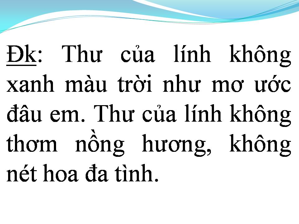 Lời bài hát TÌNH THƯ CỦA LÍNH
