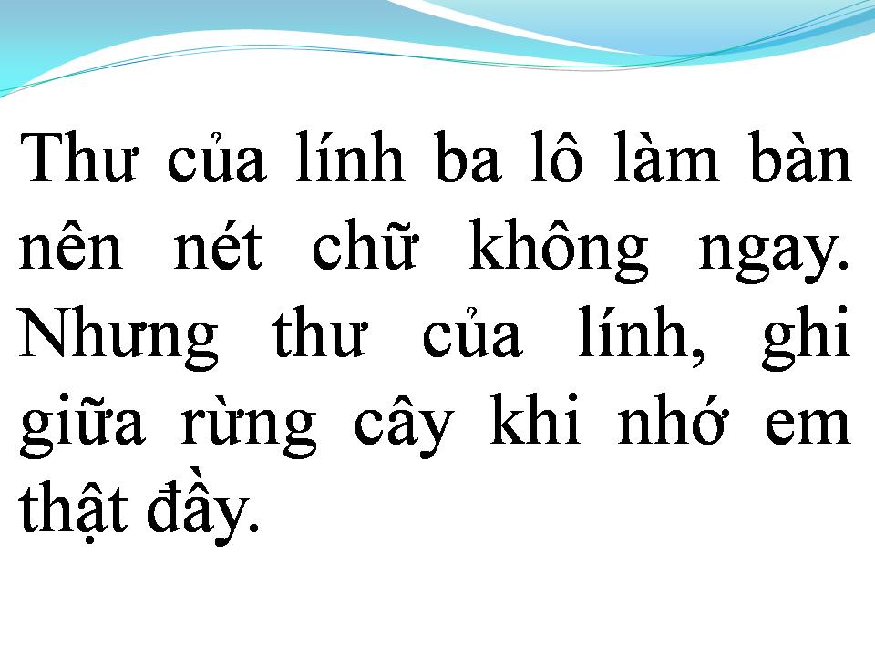 Lời bài hát TÌNH THƯ CỦA LÍNH