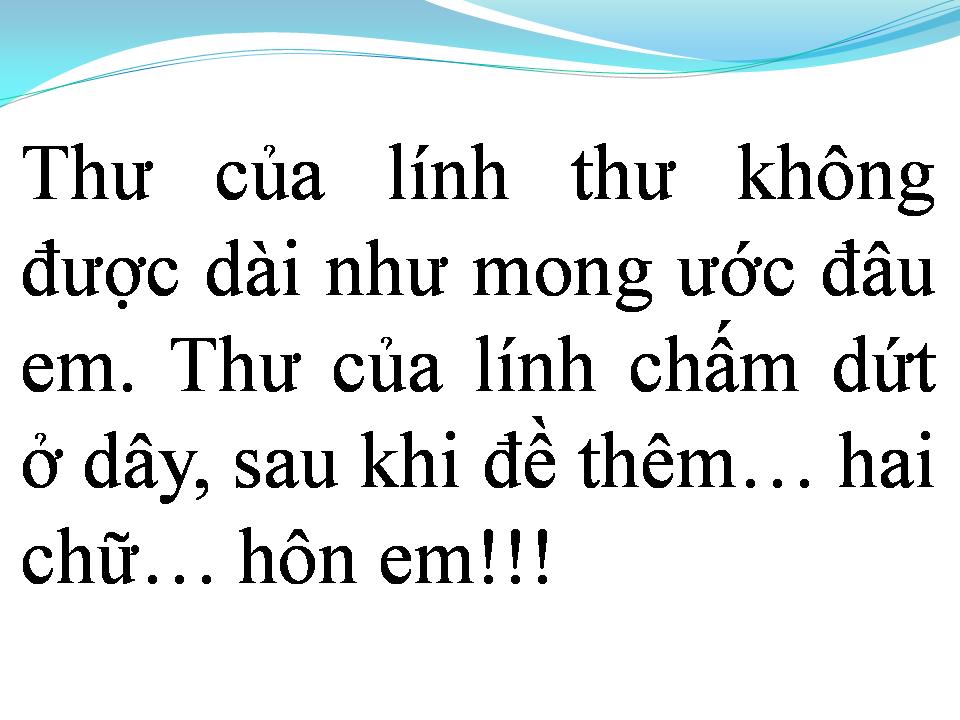 Lời bài hát TÌNH THƯ CỦA LÍNH