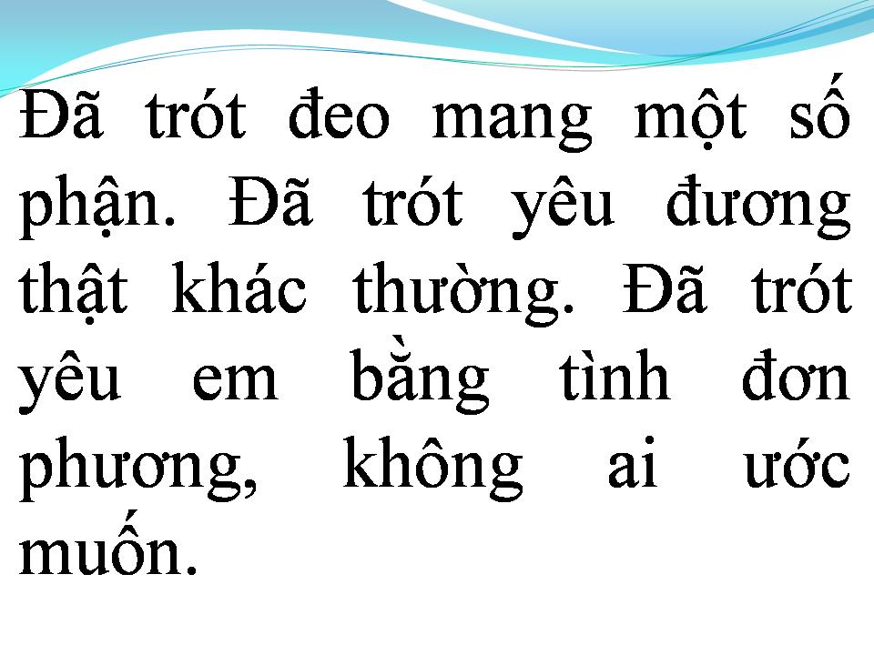 Lời bài hát TÌNH TUYỆT VỌNG
