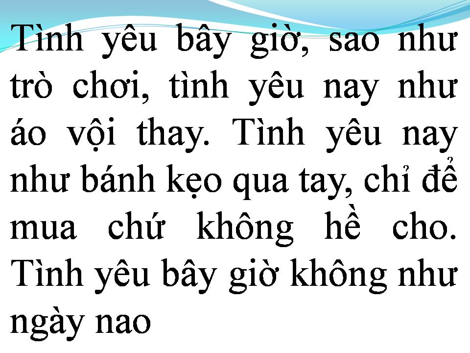 Lời bài hát TÌNH VÀ TIỀN