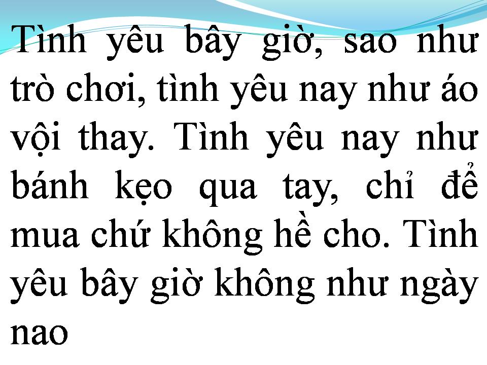 Lời bài hát TÌNH VÀ TIỀN