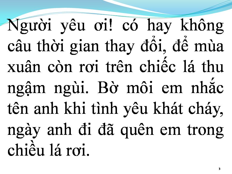 Lời bài hát TÌNH VẪN CHƯA YÊN