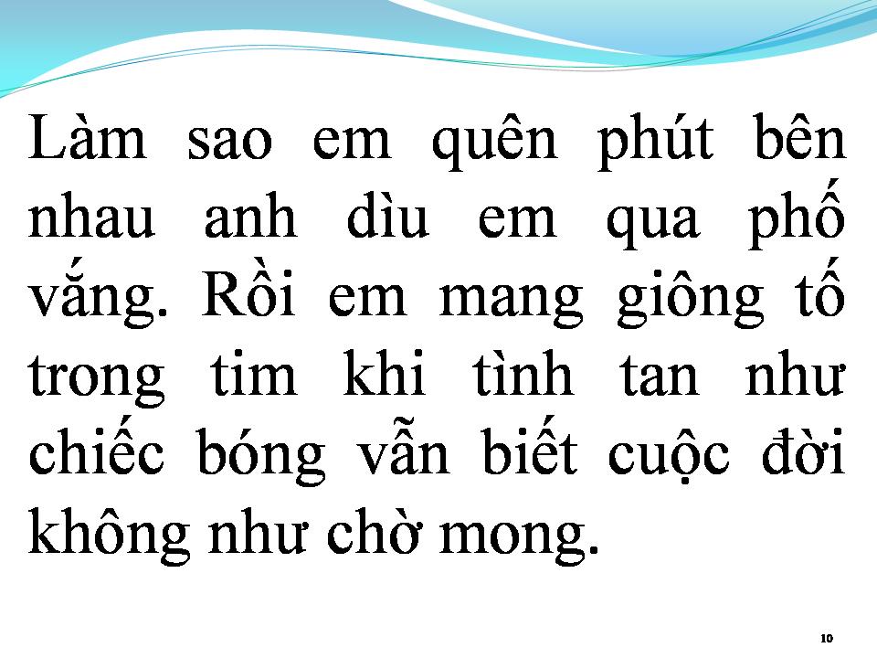 Lời bài hát TÌNH VẪN CHƯA YÊN