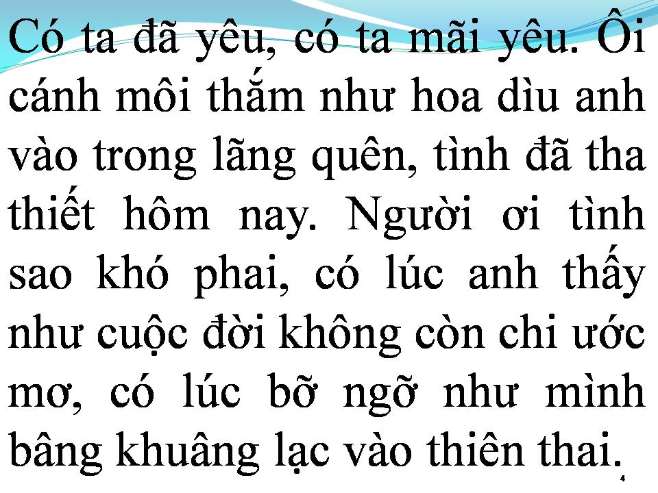 Lời bài hát TÌNH VẪN THIẾT THA