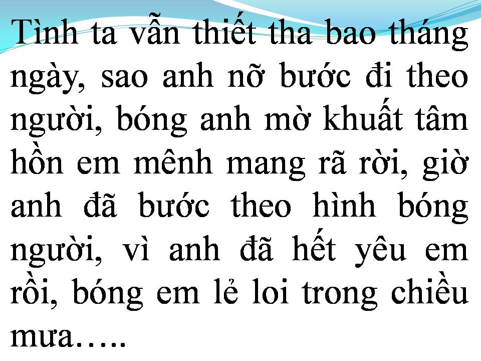 Lời bài hát TÌNH XA KHUẤT