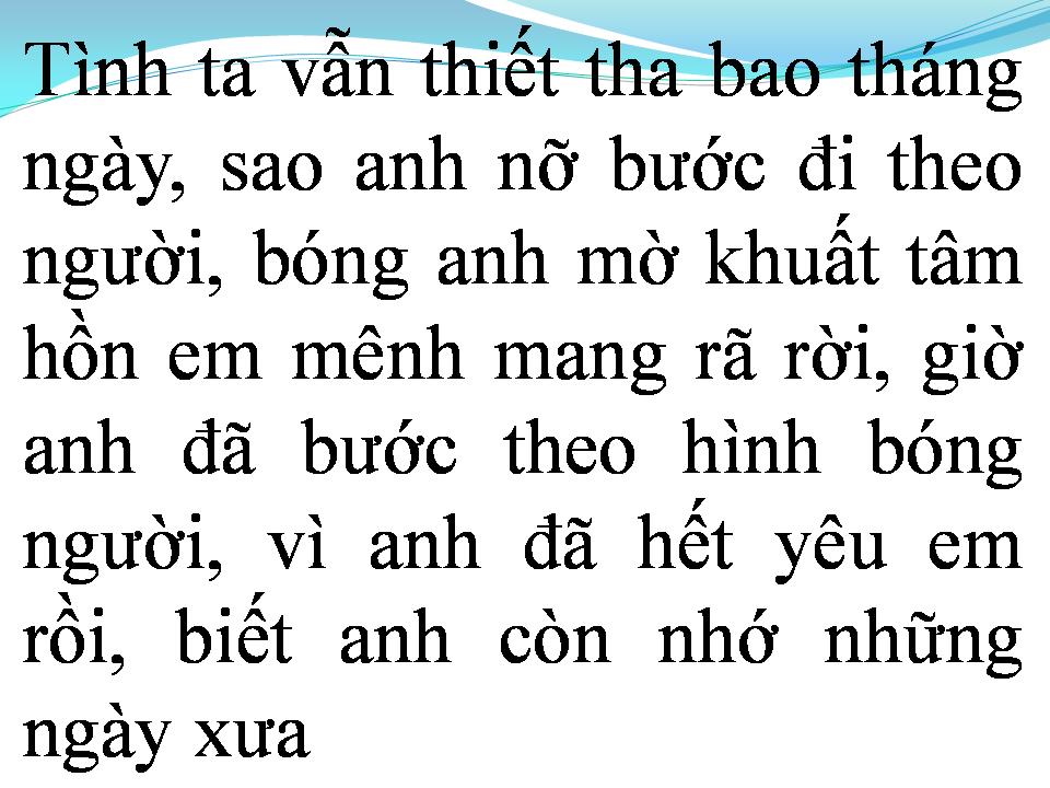 Lời bài hát TÌNH XA KHUẤT